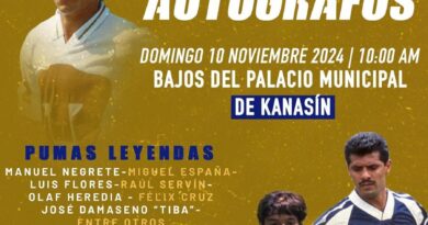 Leyendas de Pumas firmarán autógrafos en Kanasín