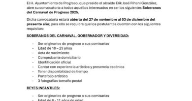 Progreso busca a sus nuevos soberanos para el Carnaval 2025