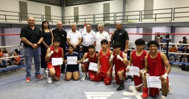 Erik Rihani promueve el boxeo con exhibición deportiva en Progreso