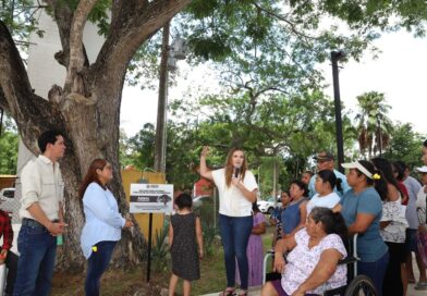 Entrega Cecilia Patrón el renovado parque para el disfrute de las familias de Yaxché Casares