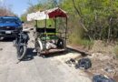 Sorprenden a un sujeto tirando basura en montes de Kanasín y sale corriendo