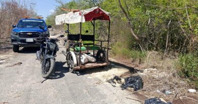Sorprenden a un sujeto tirando basura en montes de Kanasín y sale corriendo