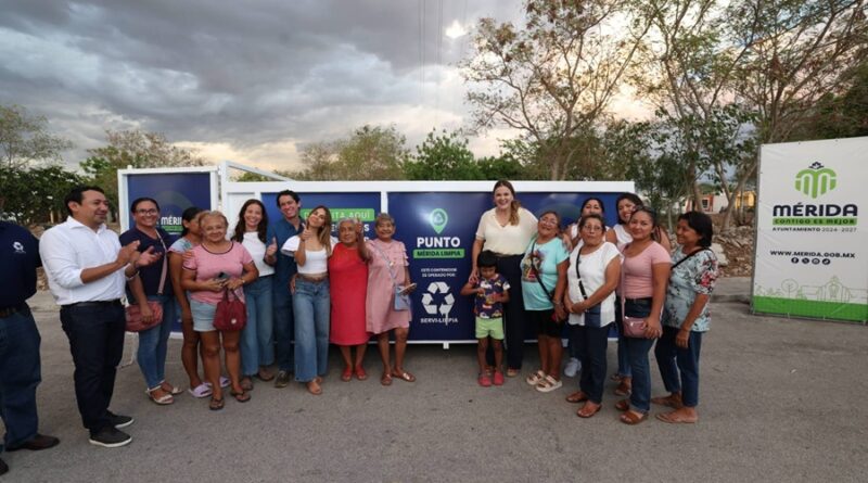 Pide Cecilia Patrón utilizar los puntos Mérida limpia y contribuir a que la basura no cause inundaciones