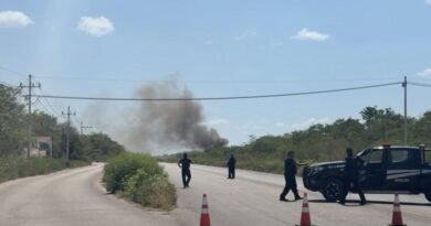 Explosión y fuga de gas paraliza la carretera Mérida-Tetiz: culpan a ingenieros del tren maya