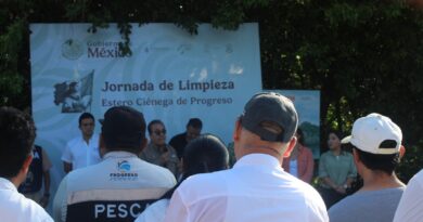 Tercera jornada de limpieza del Estero Ciénega de Progreso refleja avances en la participación social y el cuidado ambiental: Conagua