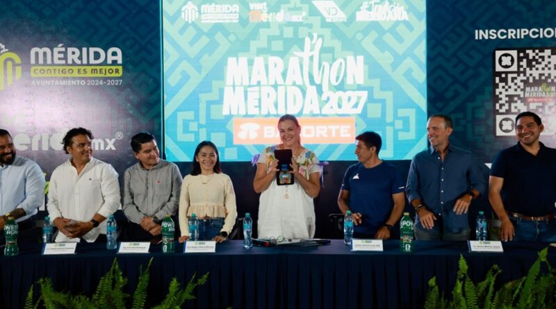 Mérida se prepara para el Marat’hon 2027: Cecilia Patrón presenta las playeras, medallas y rutas
