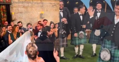 Milo Barrera usa dinero de los yucatecos para ir a una boda en Escocia: hasta se puso falda