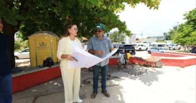 Cecilia Patrón supervisa obras de mejoramiento urbano en el centro y oriente de la ciudad: Para Mérida todo lo mejor