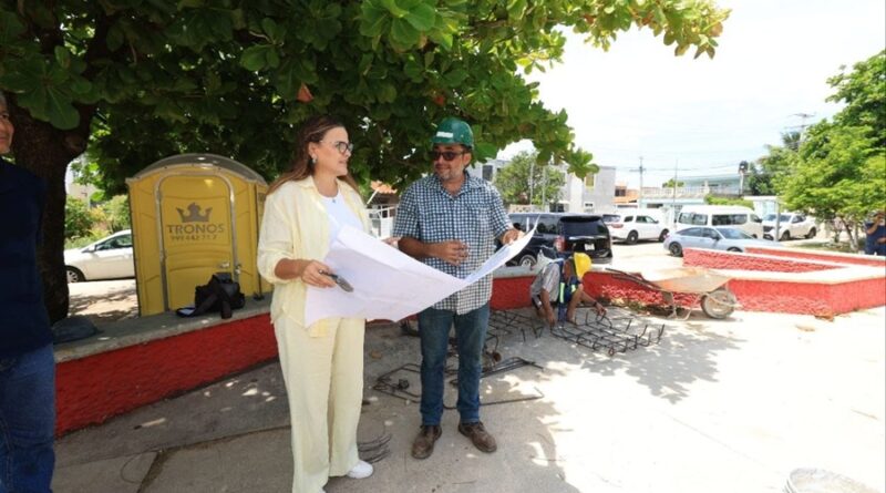 Cecilia Patrón supervisa obras de mejoramiento urbano en el centro y oriente de la ciudad: Para Mérida todo lo mejor