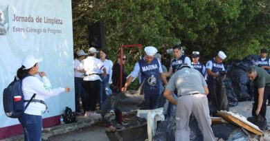 Conagua y más de 350 voluntarios retiran más de 2.5 toneladas de residuos de la Ciénega de Progreso