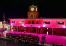 Kanasín se ilumina en el Mes Rosa para promover la detección oportuna del cáncer de mama